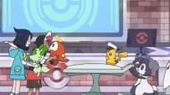 Fuecoco, Sprigatito, and Captain Pikachu are healed to full strength (Image via The Pokemon Company)